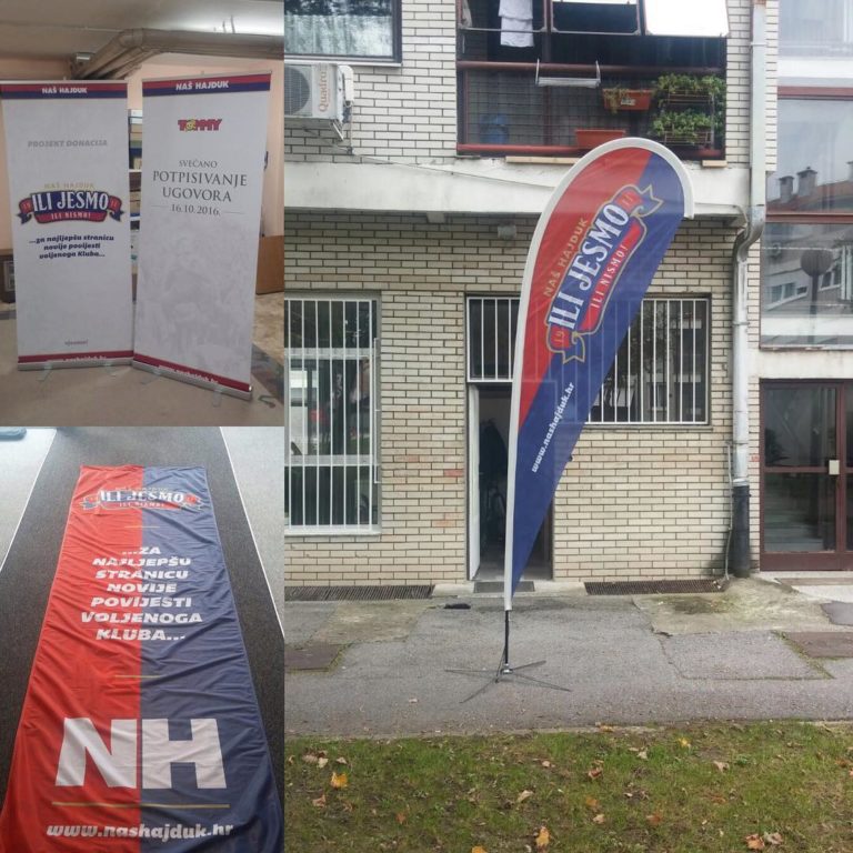 Read more about the article Izrada Promo materijala beach flag, Roll up, zastave